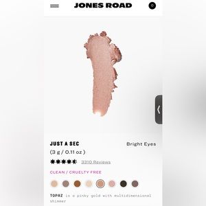 Just a sec eyeshadow in Topaz (Jones Road)